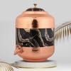 Copper Water Dispenser Royal Black Hammer Carved Matka Vessels with Stainless Steel Tap 11 Litre
