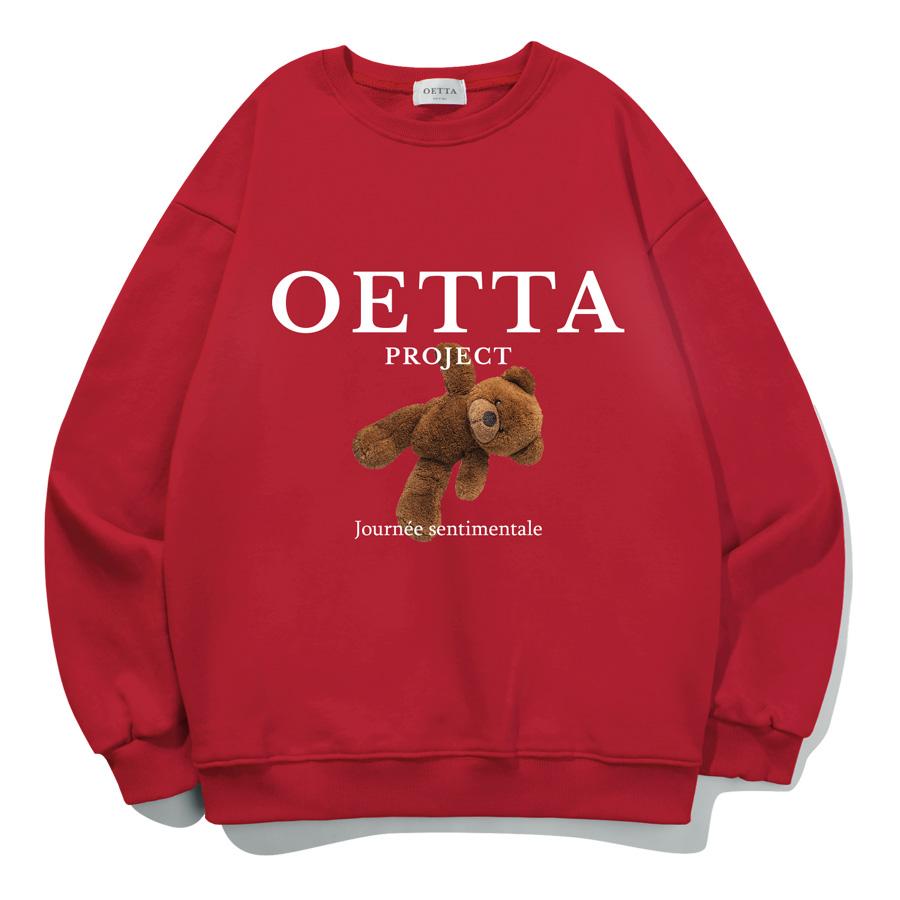 Yda Hello Bear Oversized Sweatshirt_Ot3D019Rd Red/M