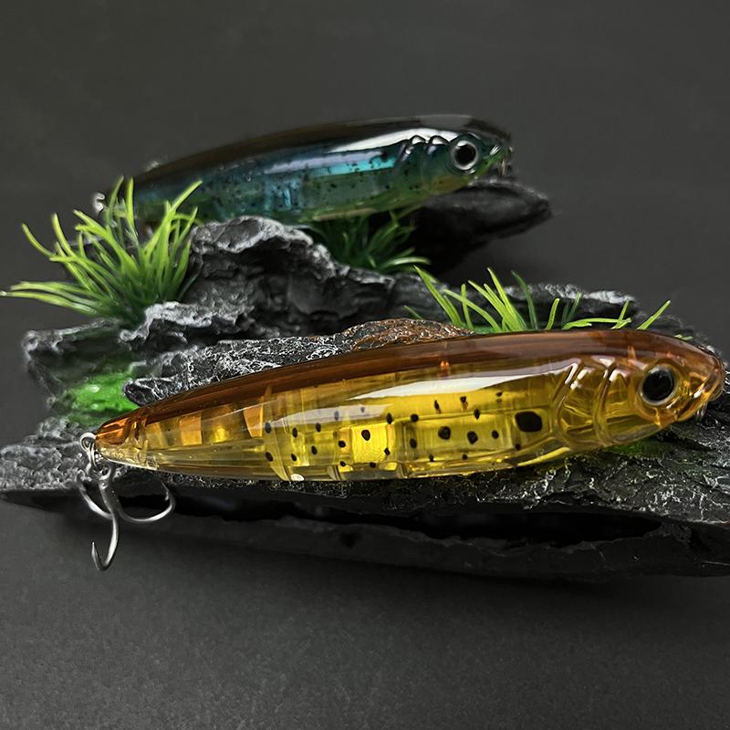 17g Surface Pencil Fishing Lures Walk the Dog Floating Wobbler Laser Artificial Bait for Trout Bass Top Water Swimbait Equipment