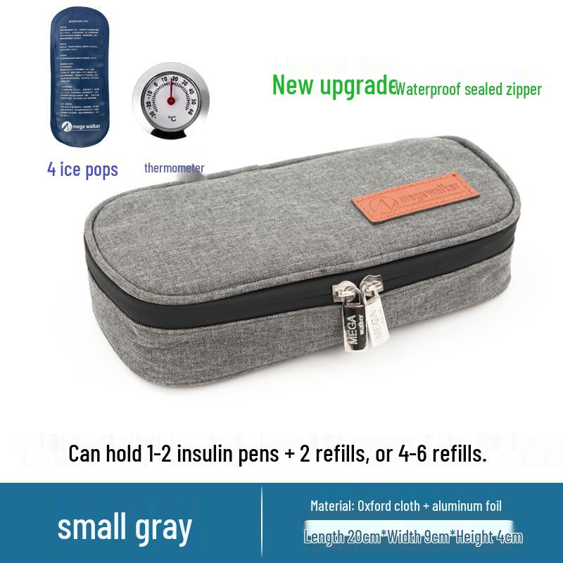 Large Portable Insulated Bag for Medication with Ice Pack