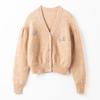 SNOWFOVE Women's Cashmere Blend V-Neck Cardigan