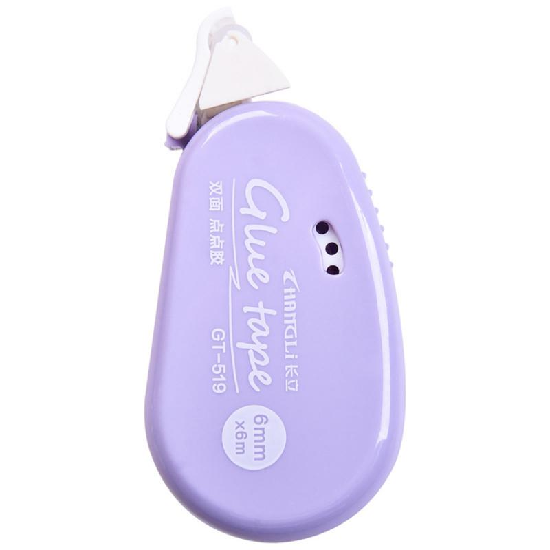 

Двусторонняя клейкая бумажная лента с точками, клейкая лента для скрапбукинга, поделок, декора, офиса, школы, канцелярских принадлежностей 6 мм x 6 м фиолетовый