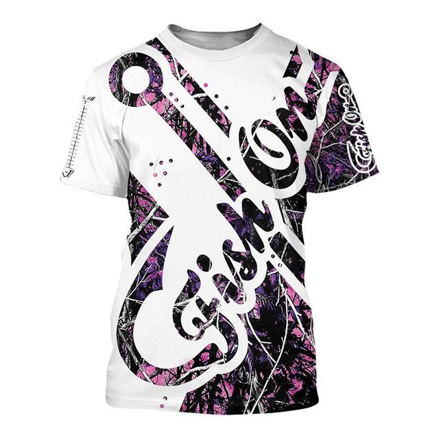 Fishing Graphic 3d Print Men's T-Shirt Summer Short Sleeve Tees Tops Harajuku Fashion Casual Oversized Man Clothing Camisetas