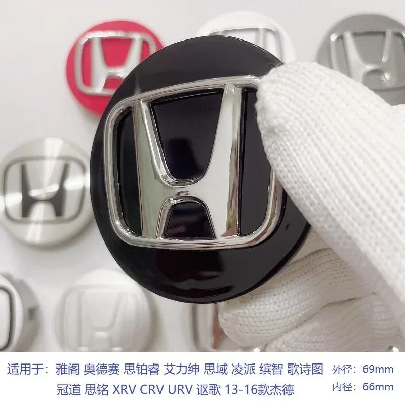 DJHQL1 4pcs 58mm 69mm Wheel Center Cap Logo Hub Cover Badge Emblem For Honda Civic City Accord Odyssey Spirior CRV Hrv Jazz CBR HR-V