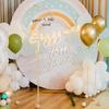 White Happy Birthday Sign for Backdrop Felt Happy Birthday Banner for Balloon Arch Letters Party Decal Decor Backdrop Wall Decor for Baby Shower