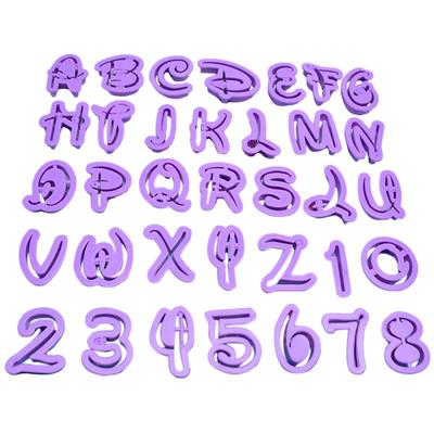 35 PZ/Set Punzoni da Taglio in Plastica Lettere+Numeri Stampo da Forno Stampo per Fondant Artigianato Fai da Te Caramelle Buffet Tavoli da Dessert