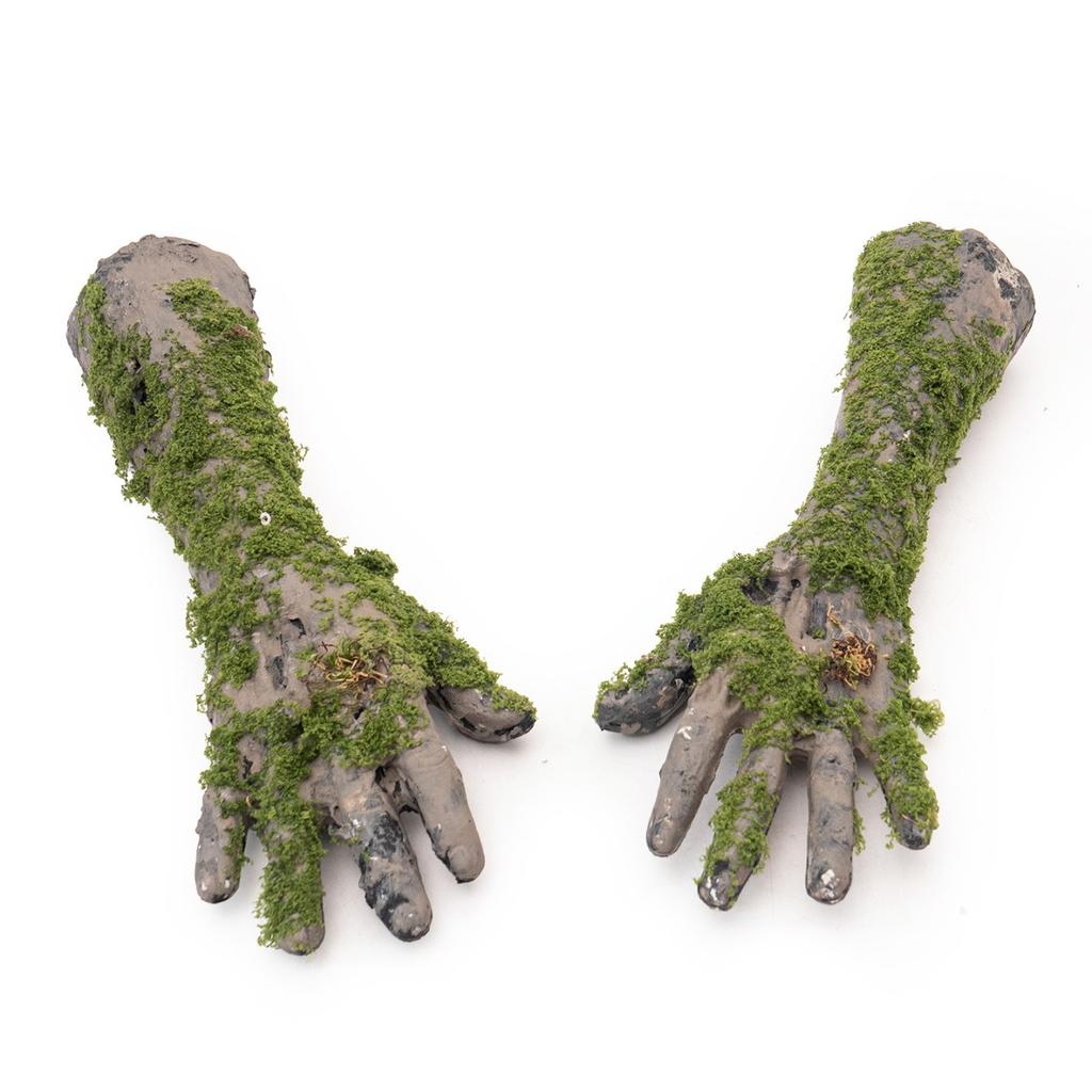 A Pair Of Broken Hands Covered With Moss, Flexible And Versatile In Multiple Scenes