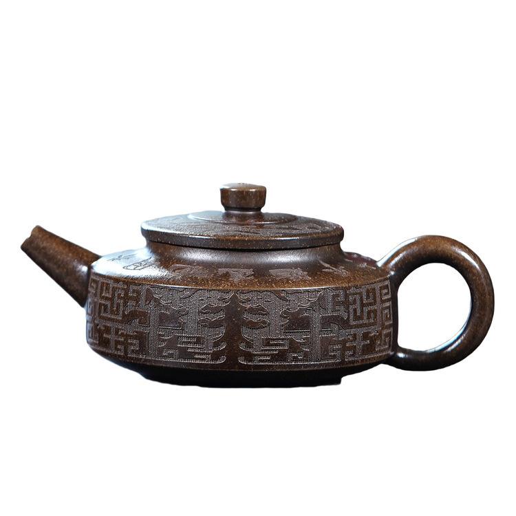 

210ml Yixing Purple Clay Teapots Handmade Weekly Count Pot Raw Ore Wood-fired Porcelain Mud Tea Maker Kettle With Infuser Zisha