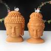 Silicone Candle Mold Avalokitesvara Buddhas Head Epoxy Gypsum Mould for Resin