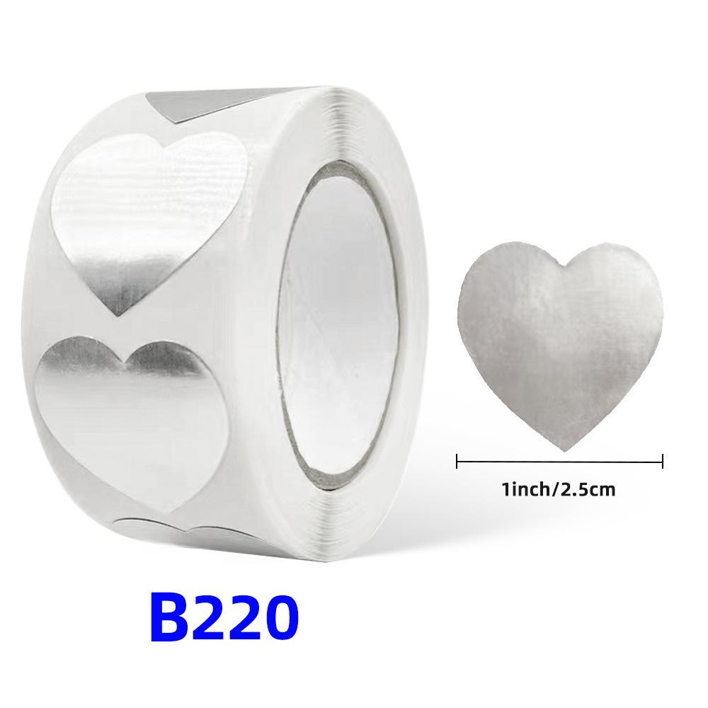 

Heart-Shaped Silver & Gold Thank You Sealing Stickers
