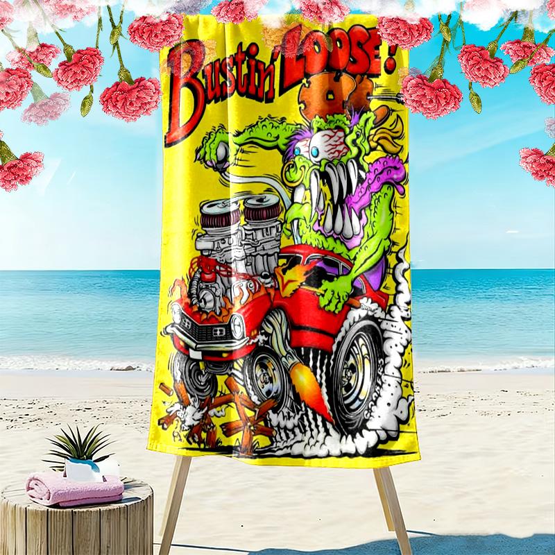 Hoodoo Gurus: Stage Beach Towel Outdoor Camping Beach Swim Absorbent Bath Towel Seaside Travel and Vacation Towels Beach Comfort Printing