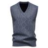 Herbst- und Winter Herren Ärmelloser V-Ausschnitt Pullover Strickweste Herren Innen Slim-Fit Strickweste