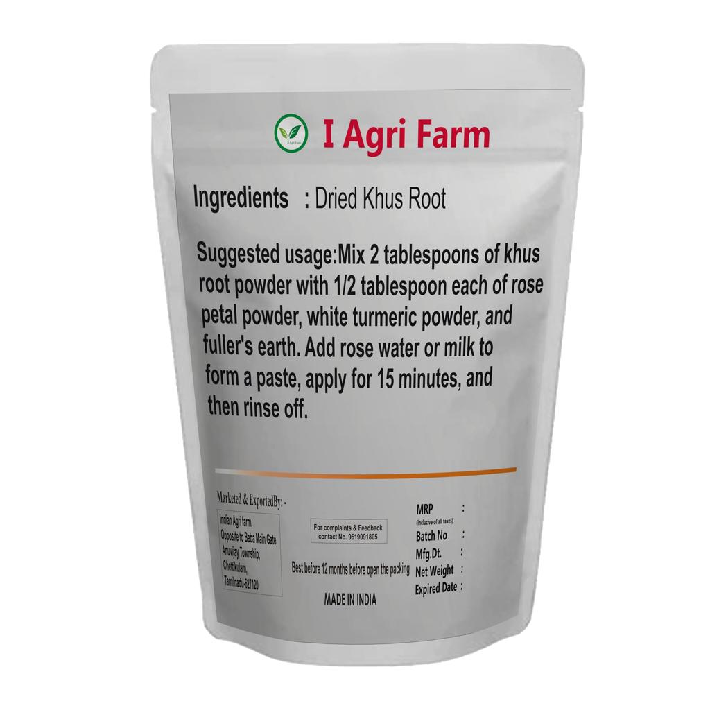 Iagrifarm Khus Root Powder - 450 gram/Vetiver Root/Kas Ramacham/Khus-Khus powder