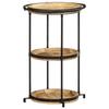 VidaXL Side Table Ø55x83 Cm Solid Mango Wood, Sofa Side Table, Telephone Table, Bedside Table, 4013509