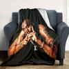 1pc 2PacHip Hop Blanket Soft Lightweight All Season Multi Purpose Throw for Sofa, Bed, Office & Picnics, French Style with Iconic Album Art & Quotes