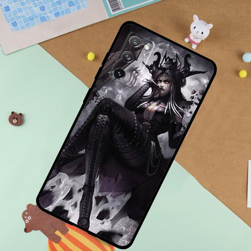 Moon Witch Horror Soft Case For Samsung Galaxy S25 Ultra S9 S10 S20 FE S21 S22 S23 Plus S24 Ultra Funda Cover