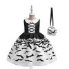 Halloween Children's Costume, Girls Cosplay Cosplay Witch Pumpkin Show Dress Girl Princess Dress