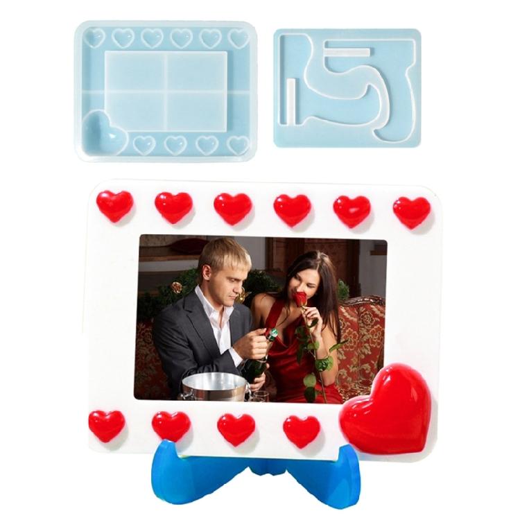 Photo Frame Molds Heart Shaped Silicone Clay Mould Silicone Picture Frame Moulds