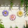 3 Pcs Spring Wildflower Wall Art 2D Wooden Flower Outdoor Hanging Wall Sculpture for Garden Patio Fence Home Wall Decor