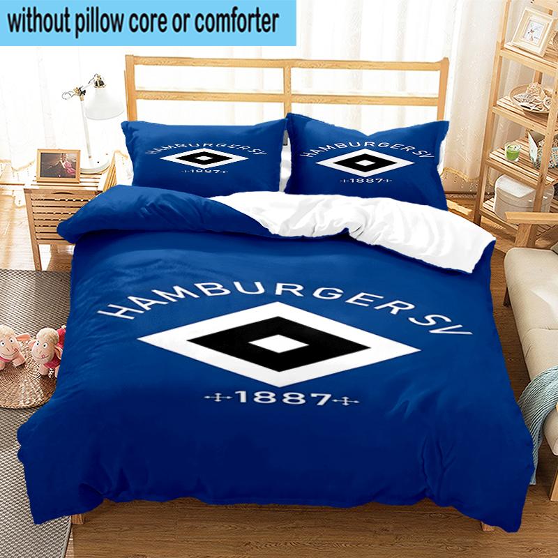 3PCS Hambur-ger Of Victory Symbol Bedding Set,Including 1pc Duvet Cover And 2pcs Pillowcases Perfect for Bedroom, Dormitory, Fan Christmas Gift