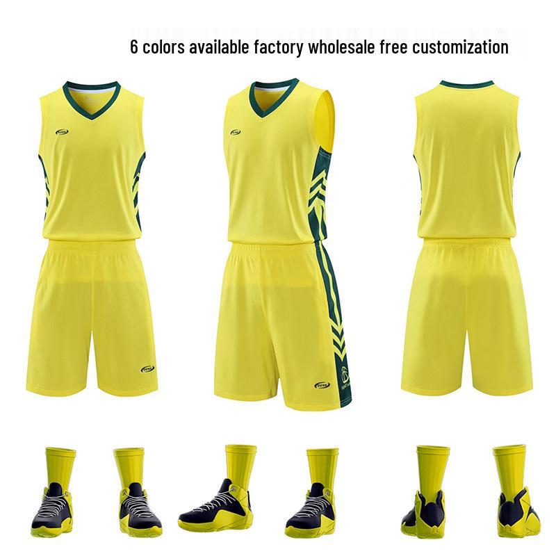 

Custom Team Basketball Jerseys for College Students and Adults - Printed Numbers 6XL жовтий