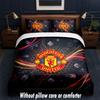 Manchester United Design Bed Bedding Set 1 Duvet Cover + 2 Pillowcases Soft Breathable Household Bed Linens
