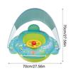 Boia de Natação para Bebê com Dossel Anel Flutuador Inflável para Bebê Acessórios para Piscina Brinquedos de Banho de Verão com volante