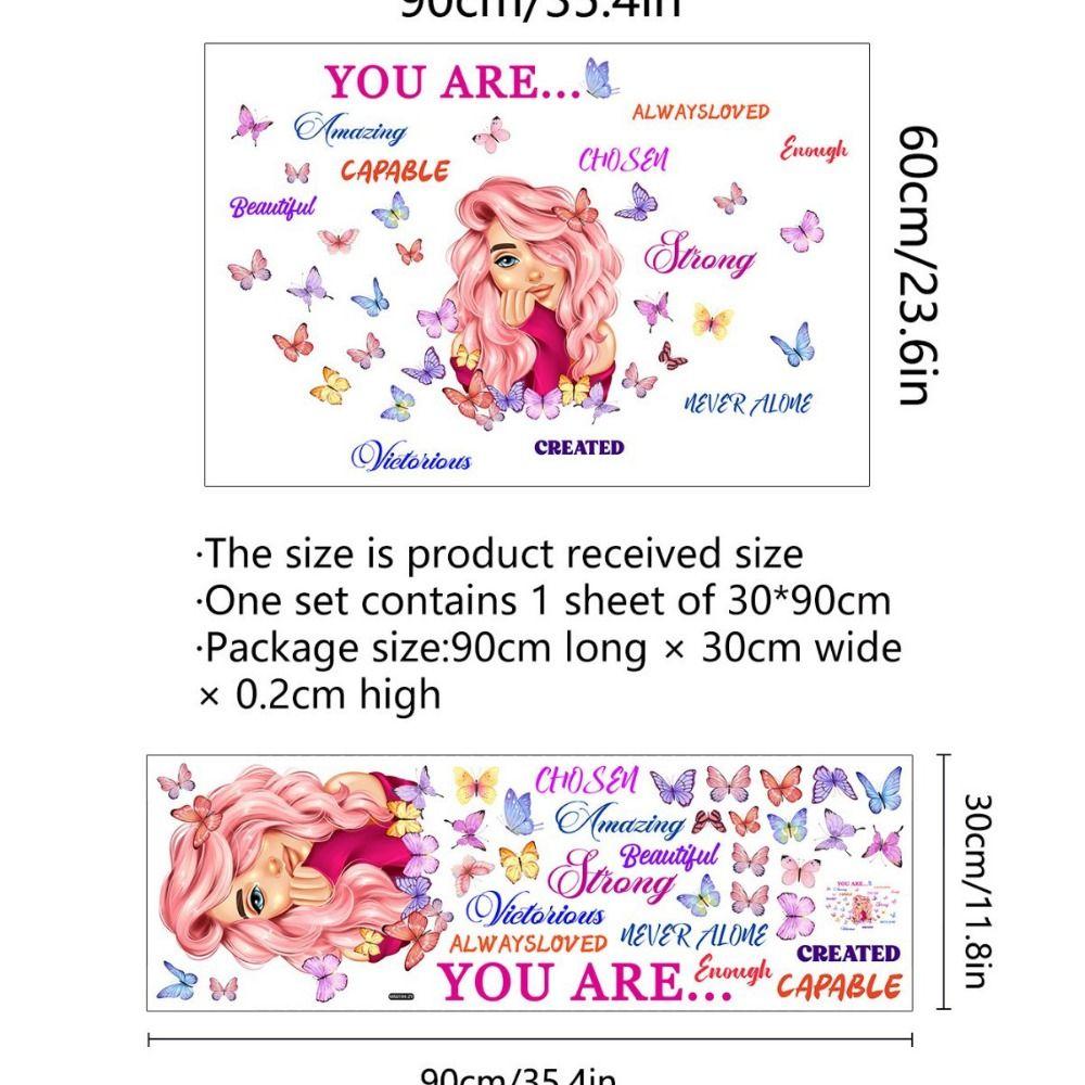 Cartoon Girl Wall Stickers Multicolor Wall Decorative Sticker Creative Wall Decal  Girl Bedroom