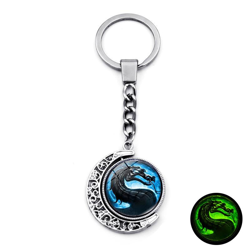 Luminous Keychain Pendant, Rotating Moon Pendant, Metal Keychain Hanging Gift