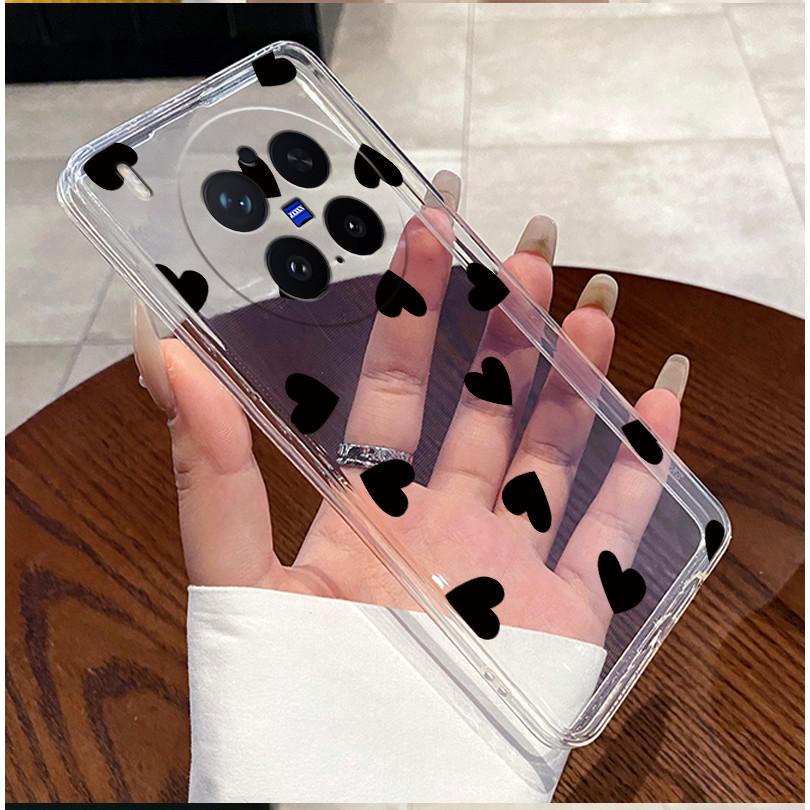 Green Fluffy Cartoon Rabbit Pattern Phone Case For Vivo X300 Pro Transparent TPU Soft Cover Shockproof Couple Protective Shell