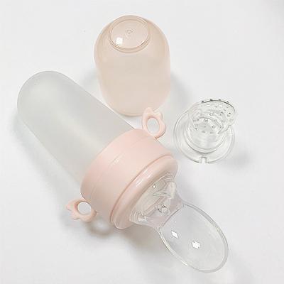 1 Pcs Baby Fruit Feeder Pacifier, Self-feeding Baby Food Feeder, for Teething Relief, Squeeze Baby Food Dispensing Spoon