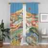 Italian Art Window Curtain for Room 2 Panel Curtains for Bedroom Partition Shades Home Interior Curtains Halloween Decoration