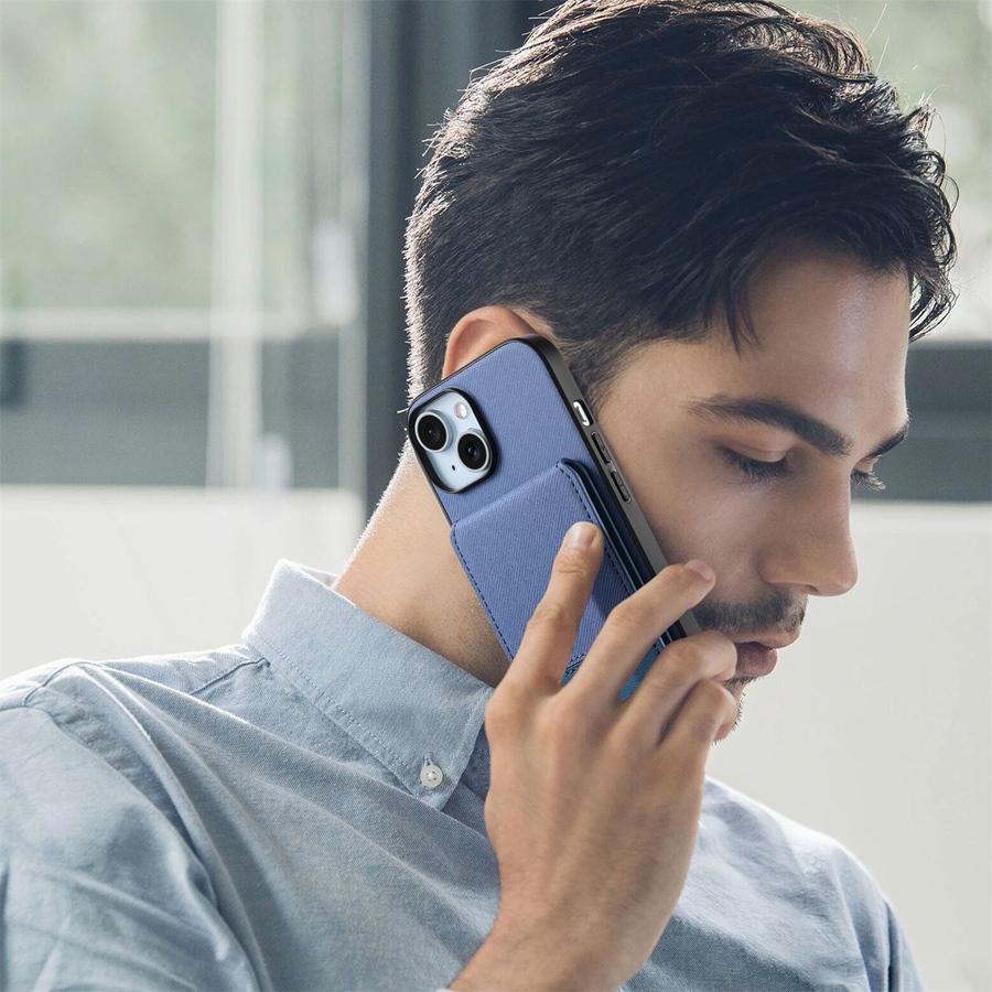 Premium Vertical Flip Phone Case with RFID Blocking for iPhone 16 Pro Max 16e 15 14 Plus 13 Pro 12 11 Built-in Kickstand & Card Slots Wallet Case