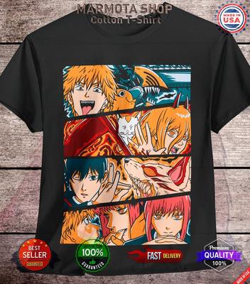 Makima Power Denji Aki Chainsaw Man Shirt Anime T-Shirt Unisex Alle Größen