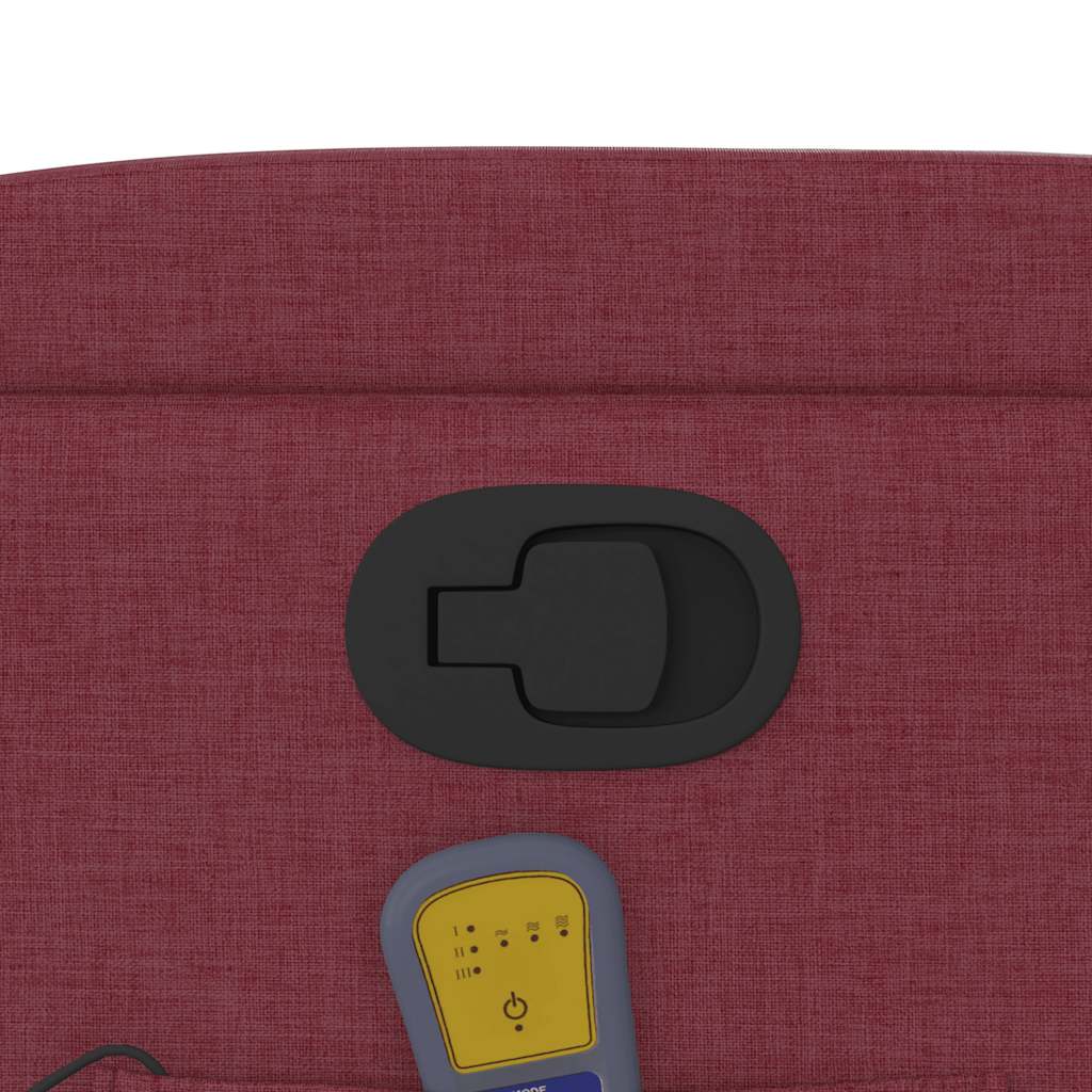 Recliner Chair with Lift Function Wine Red Fabric