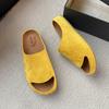 2025 Suede Women's Clog Slippers Cork Footbed Beach Slippers Cork Non-Slip Women's Clog Slippers with Arch Support