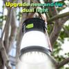 Solar Tent Lantern with Power Bank Function, Long Lasting,COB+LED Dual Light,USB Backup,Perfect for Camping,Hiking,Power Outage