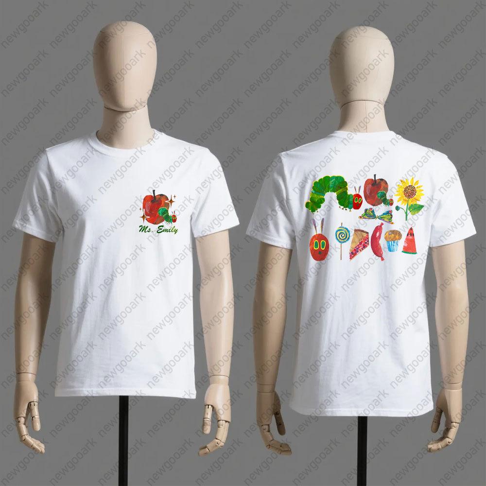 The Very Hungry Caterpillar Cartoon Woman Graphic T Shirts Summer Style Casual Fashion Summer Clothing Y2K Harajuku Cotton Tees