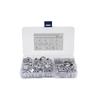 195Pcs Steel Wire Rope Sling Loops Aluminum Crimping Loop Sleeve Assortment Kit