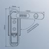 Waterproof Cabinet Door Lock Alloy Material Combination Lock Sturdy Security Lock  Outdoor Use
