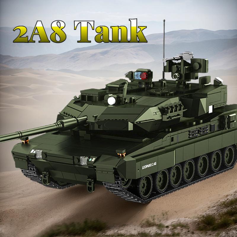 2300+Pcs 2A8 MOC Building Blocks Tank Model Educational DIY Bricks Army Armored Vehicle Assembly Toy Holiday Gift Cool Ornaments