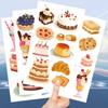 New Cartoon Dessert Cake Tattoo Stickers Waterproof Party Gift Funny Face Stickers