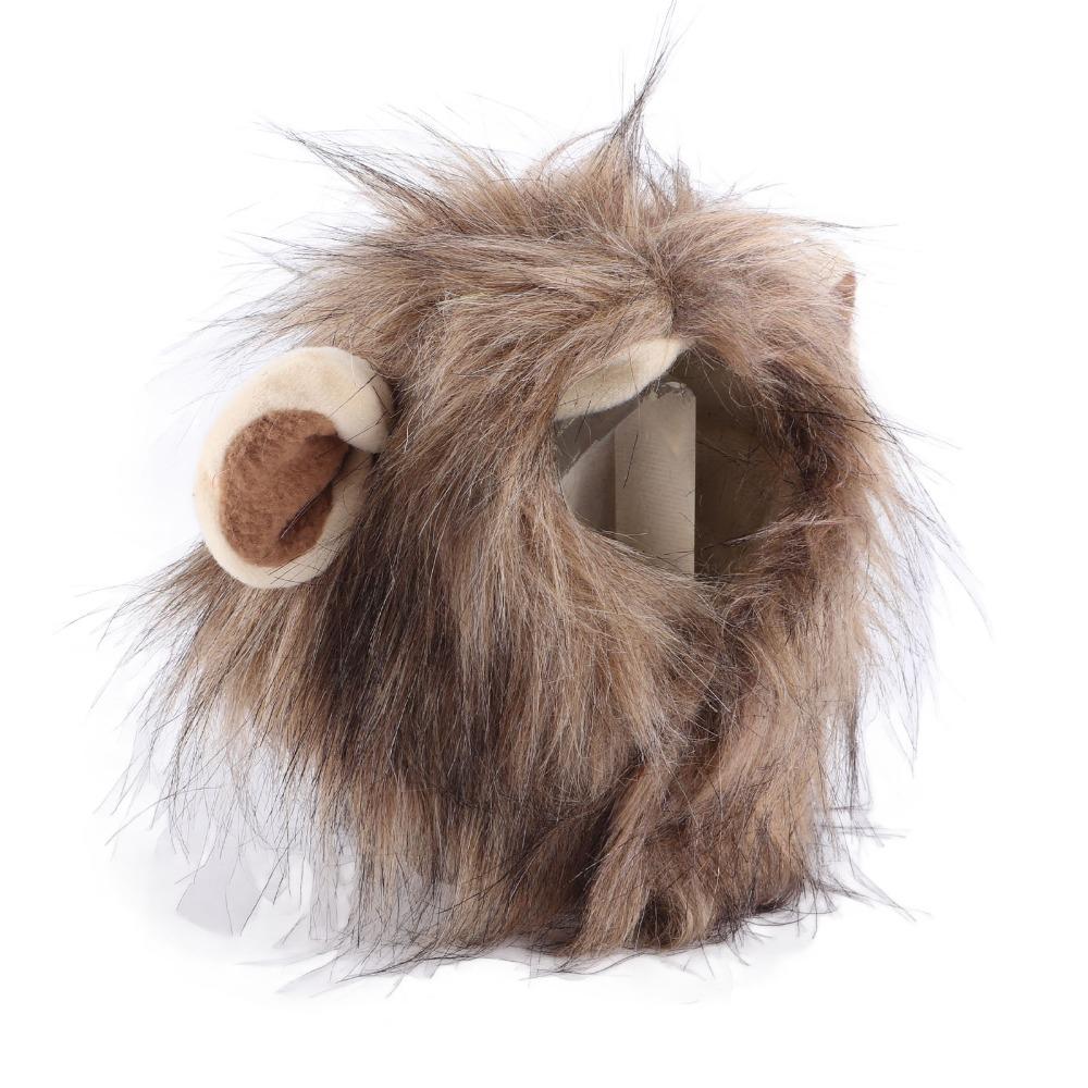 Furry Texture Pet Headwear Adjustable Dog Mane Wig Cute Cat Lion Costume Photo Props