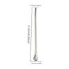 Removable Stainless Steel Straw Filter Spoon with Cleaning Brush Reusable Metal Straw Spoon Cocktail Stirrer for Drinking Tea