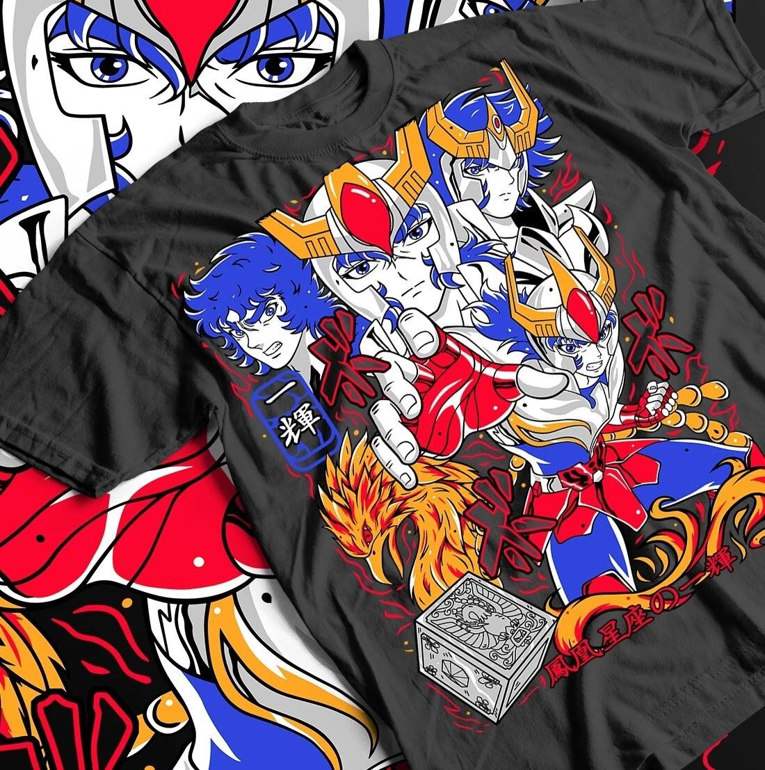 Аниме футболка Shun, Saint Seiya Knights Of the Zodiac, футболка Hyoga Ikki, Все 2XL