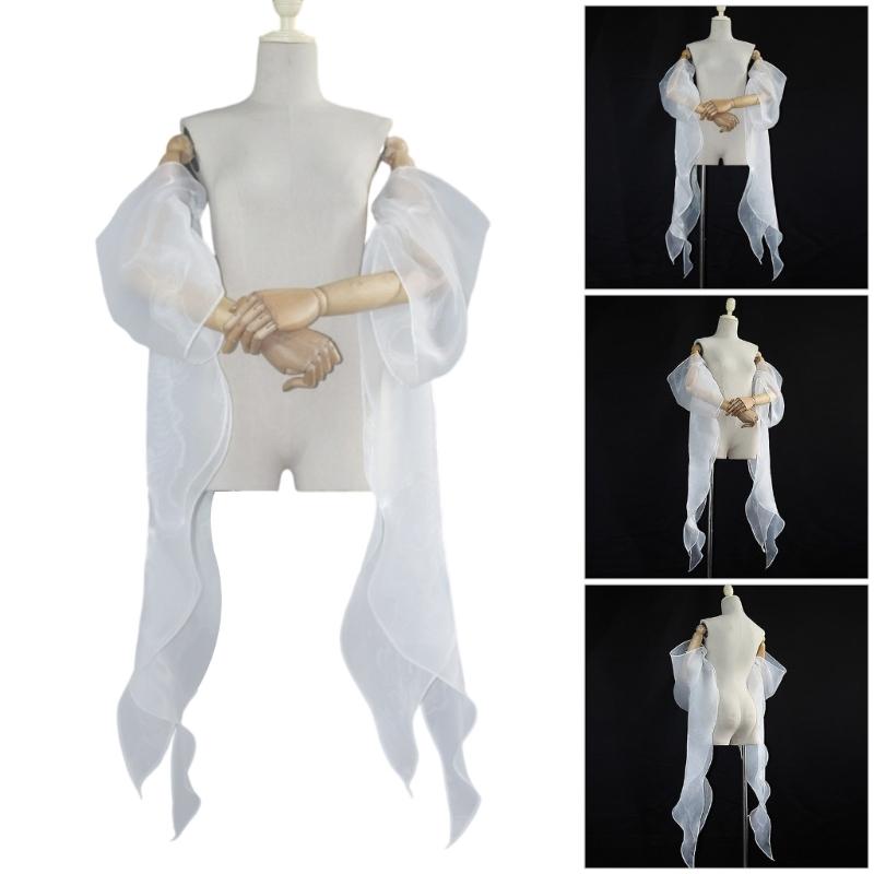 Elegant Bridal Sleeves Sheer Floating Ribbon Sleeves Arm Coverage Wedding Accessory For Bride Comfortable To Wear