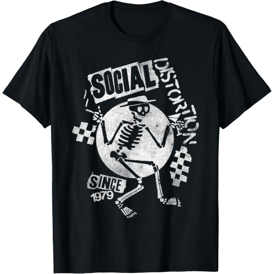 HUYTEDX Official Social Distortion White Spray Skelly T-Shirt XXXXXL разноцветный