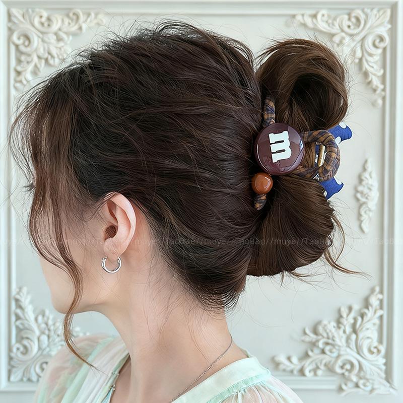 M Bean 3D Bow High Ponytail Hair Clip for Women's Fashion - Half-Up Bun Shark Hair Accessory