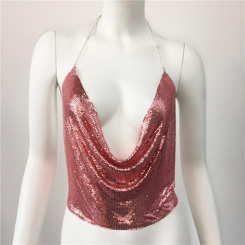 European & American Sexy Sequin Top - Women's Nightclub Party Wear 