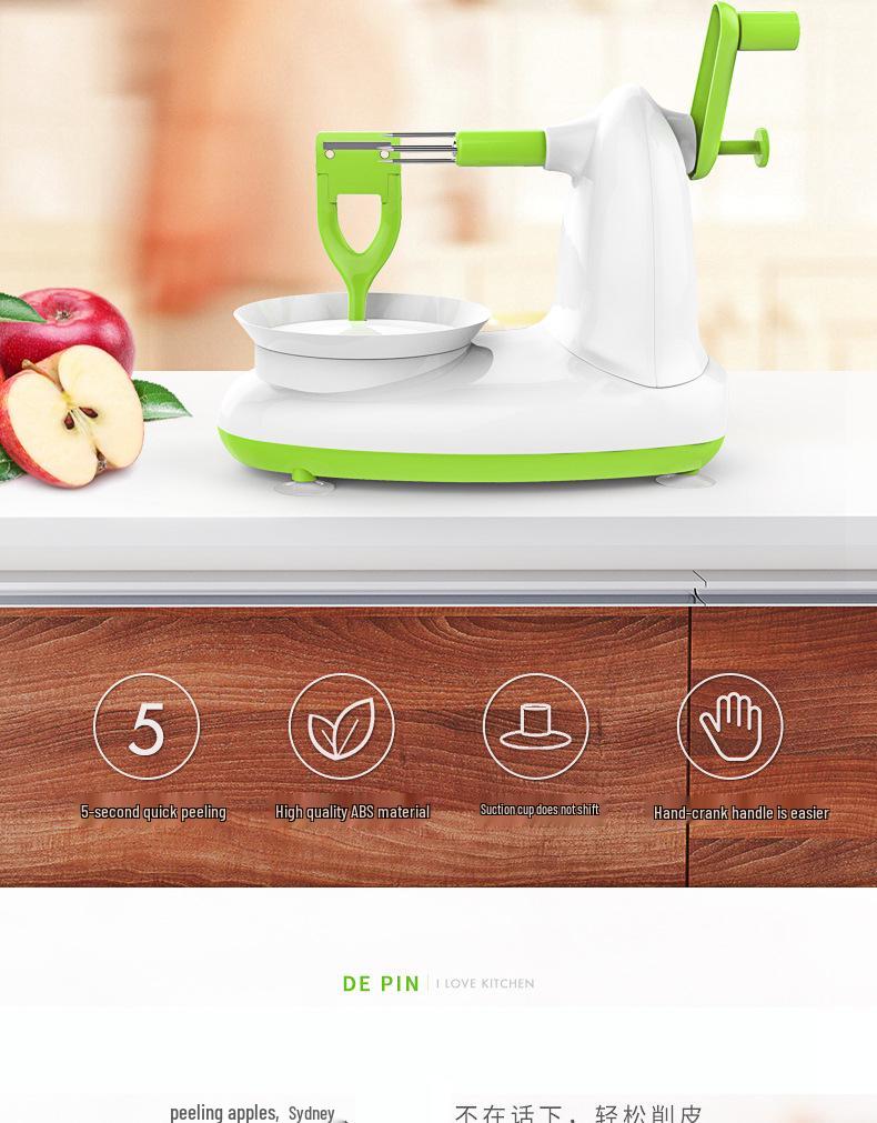 Hand-Crank Automatic Fruit Peeler: Apple and Pear Peeling Knife